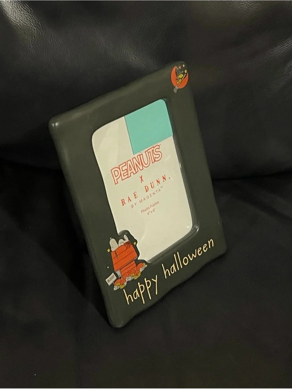 Rae Dunn Peanuts Happy Halloween Ceramic Picture Frame